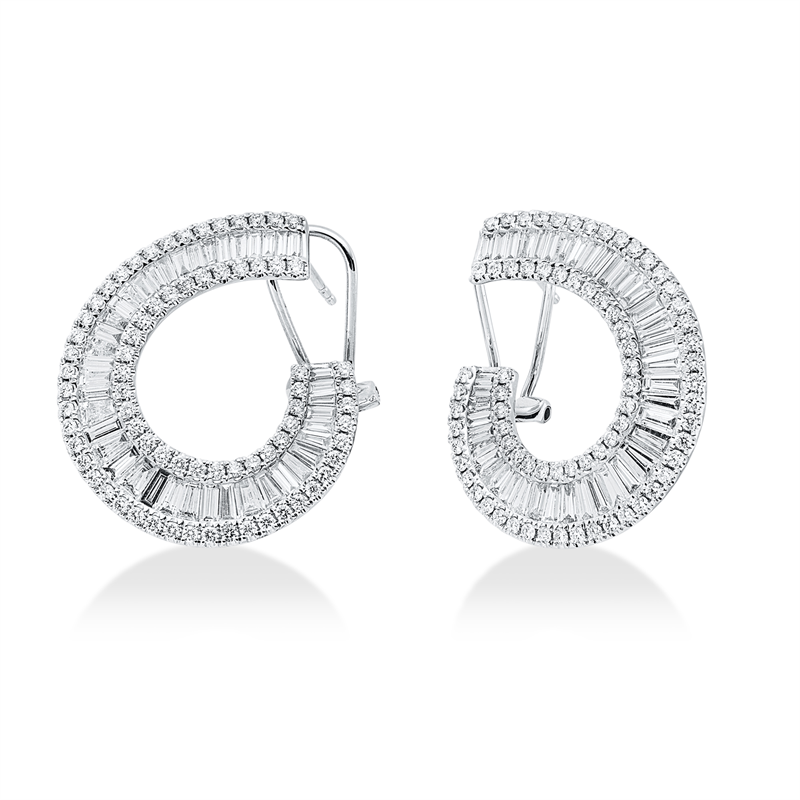 Ohrschmuck    aus 750/-18 Karat Weißgold mit 225 Diamanten 3