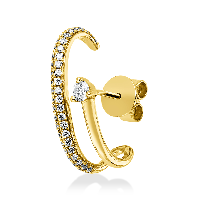 Ohrstecker    aus 750/-18 Karat Gelbgold mit 51 Diamanten 0