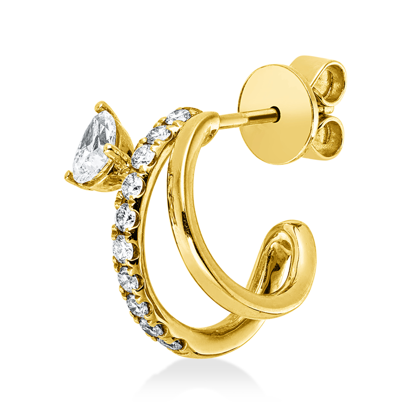 Ohrstecker    aus 750/-18 Karat Gelbgold mit 11 Diamanten 0