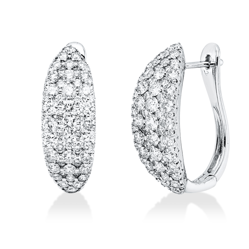Creolen    aus 750/-18 Karat Weißgold mit 130 Diamanten 2