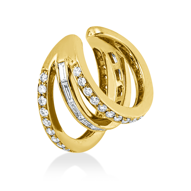 Ohrschmuck    aus 750/-18 Karat Gelbgold mit 50 Diamanten 0