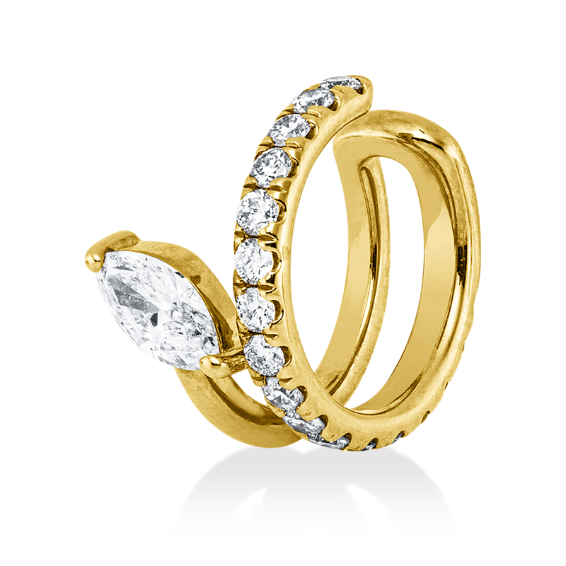 Ohrschmuck    aus 750/-18 Karat Gelbgold mit 18 Diamanten 0