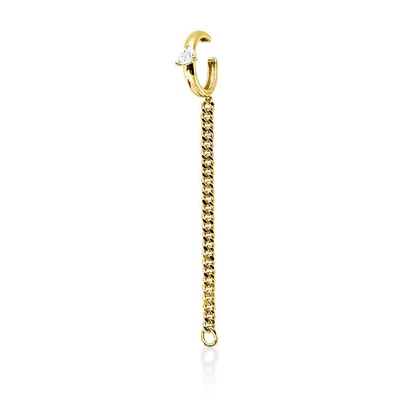 Ohrschmuck    aus 750/-18 Karat Gelbgold mit 1 Diamant 0