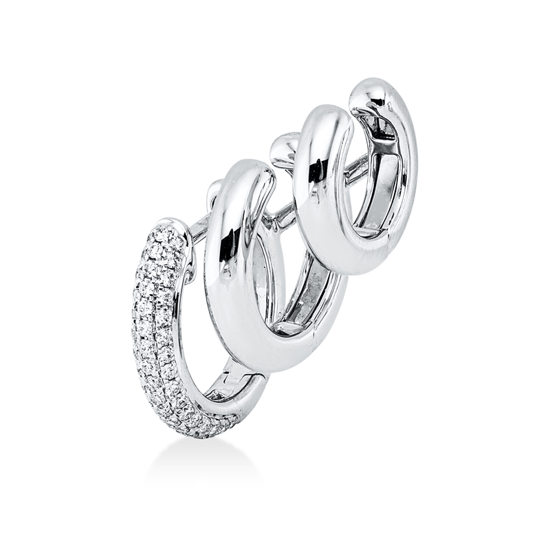 Ohrschmuck    aus 750/-18 Karat Weißgold mit 49 Diamanten 0
