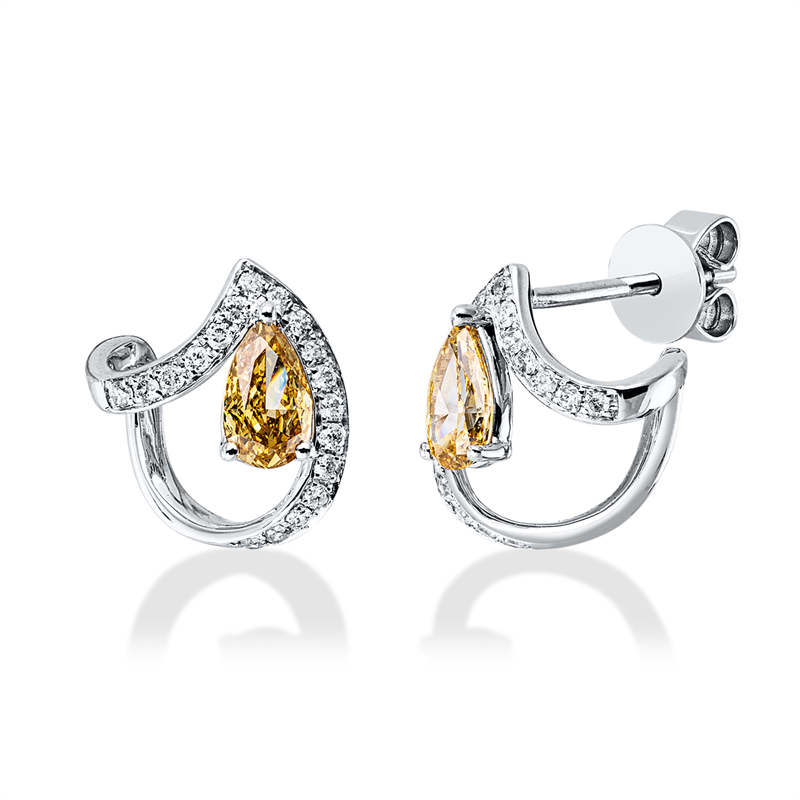 Ohrstecker    aus 750/-18 Karat Weißgold mit 38 Diamanten 0