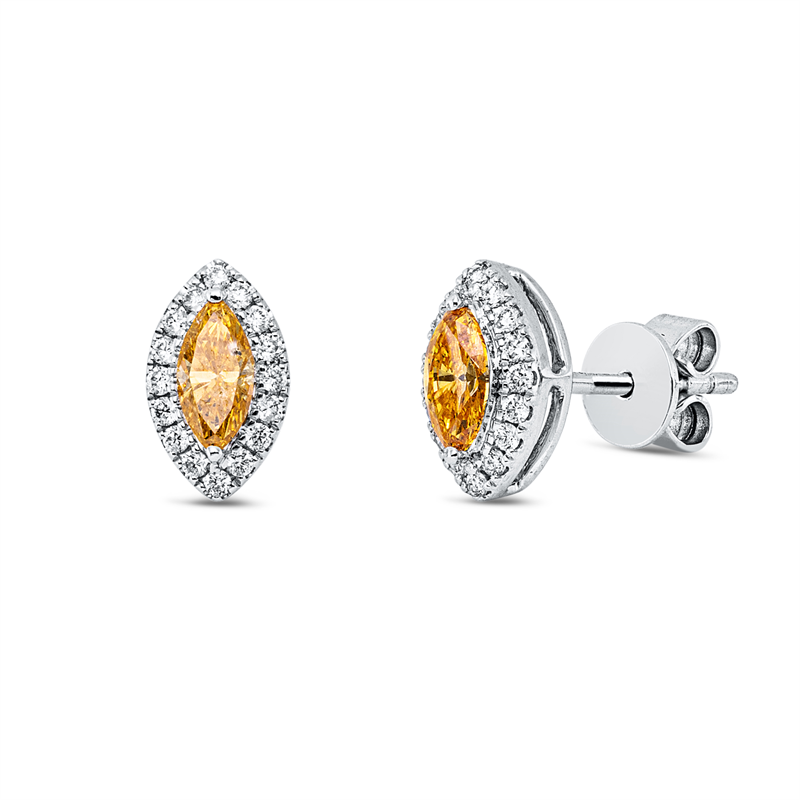 Ohrstecker    aus 750/-18 Karat Weißgold mit 34 Diamanten 0