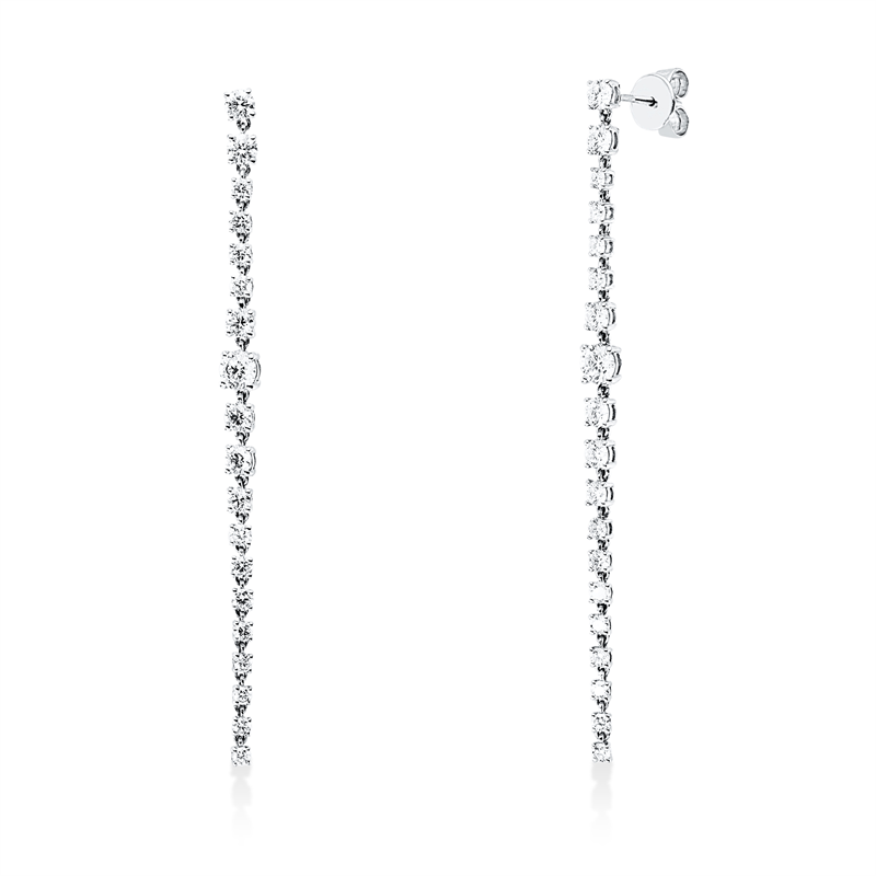 Ohrschmuck    aus 750/-18 Karat Weißgold mit 38 Diamanten 2