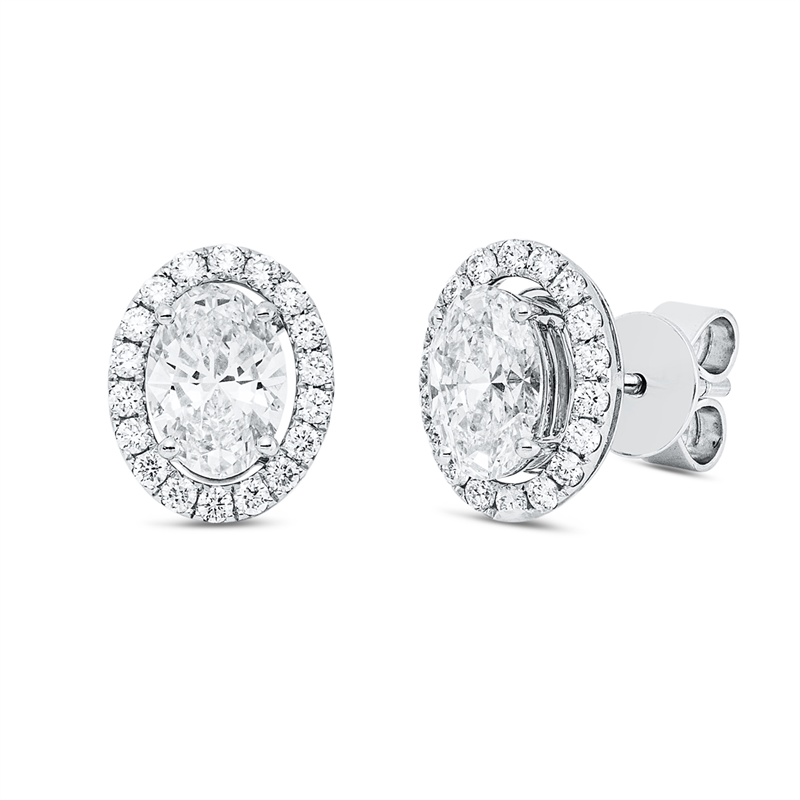 Ohrstecker    aus 750/-18 Karat Weißgold mit 38 Diamanten 1