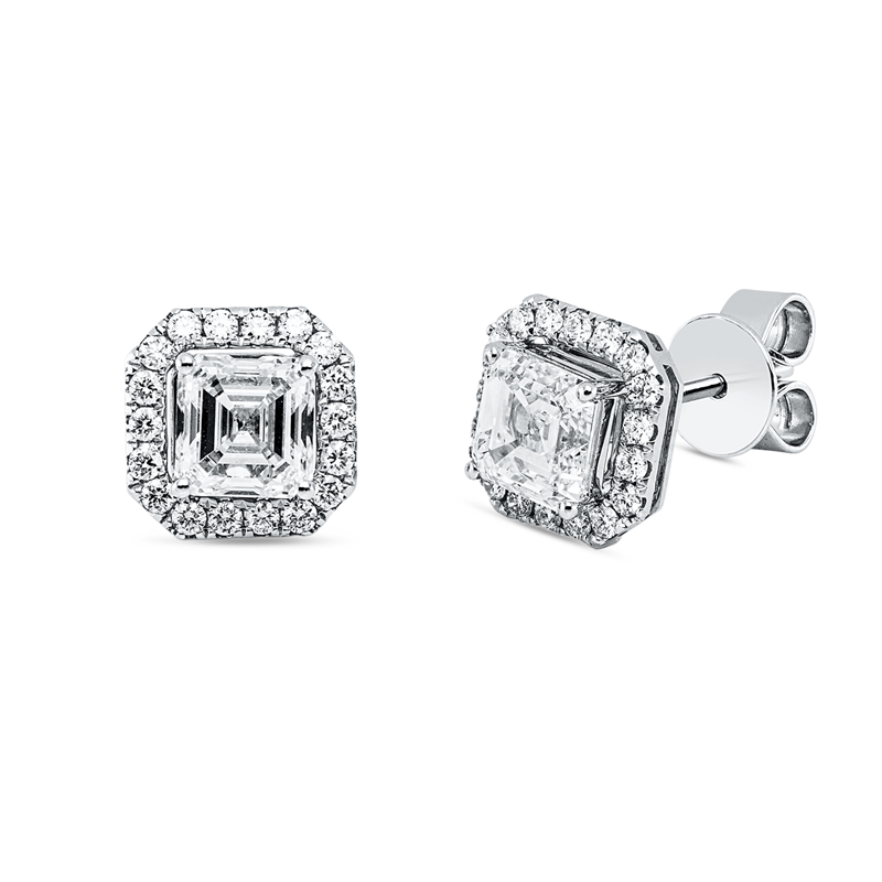 Ohrstecker    aus 750/-18 Karat Weißgold mit 38 Diamanten 2