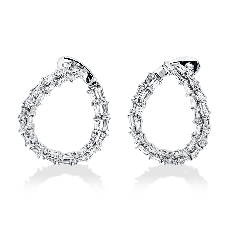 Ohrschmuck    aus 750/-18 Karat Weißgold mit 62 Diamanten 1