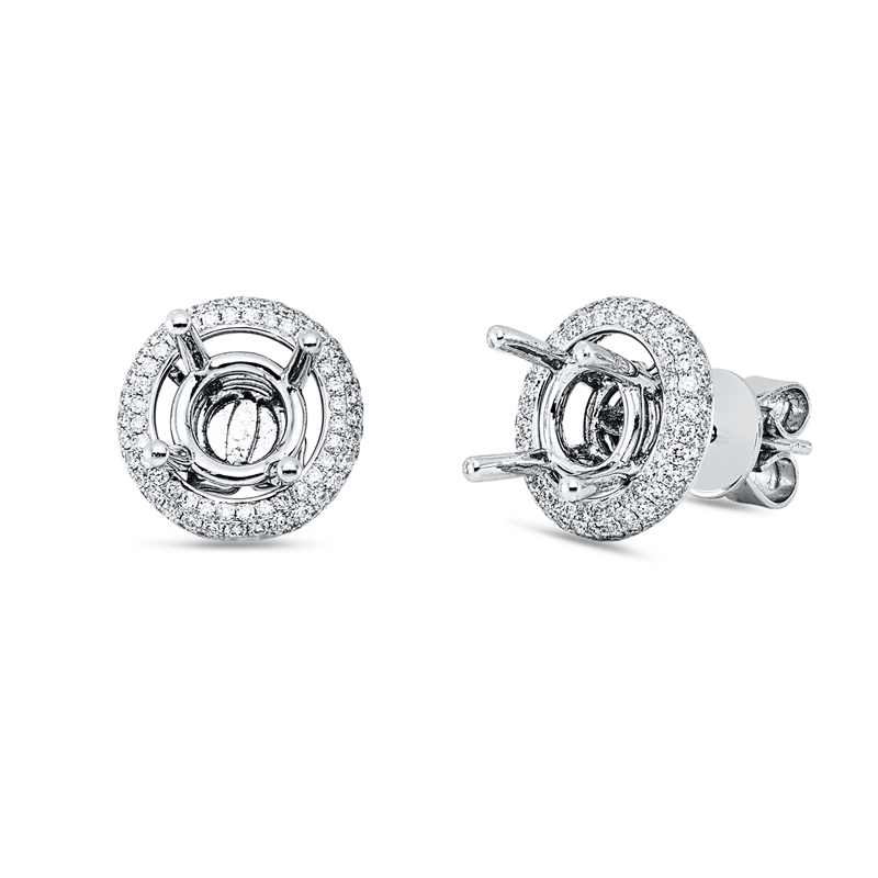 Ohrstecker    aus 750/-18 Karat Weißgold mit 192 Diamanten 0