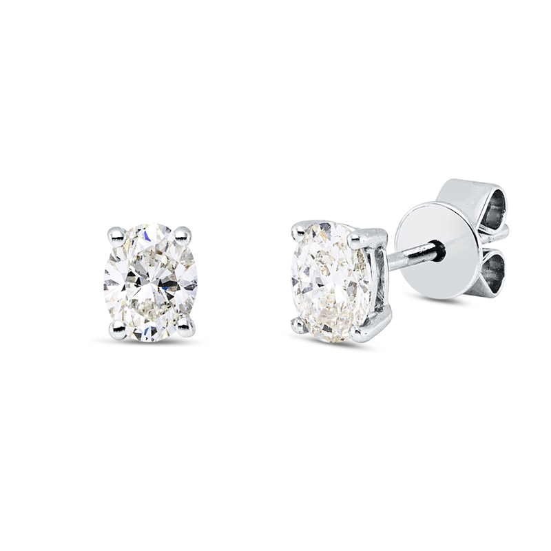 Ohrstecker    aus 750/-18 Karat Weißgold mit 2 Diamanten 0
