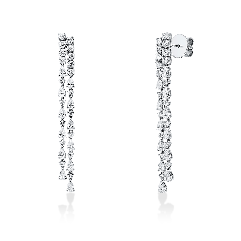 Ohrschmuck    aus 750/-18 Karat Weißgold mit 62 Diamanten 2