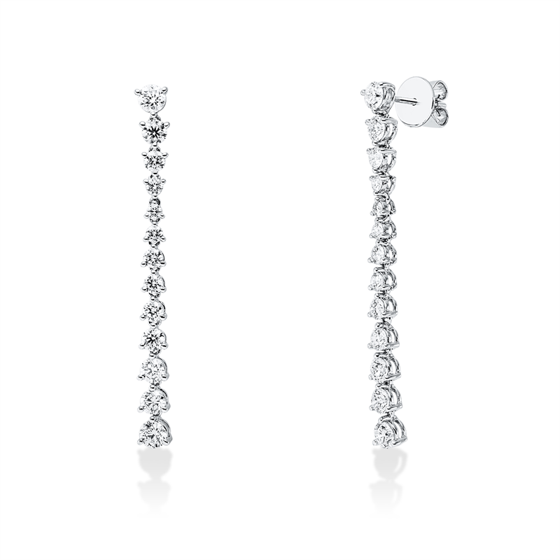 Ohrschmuck    aus 750/-18 Karat Weißgold mit 26 Diamanten 2