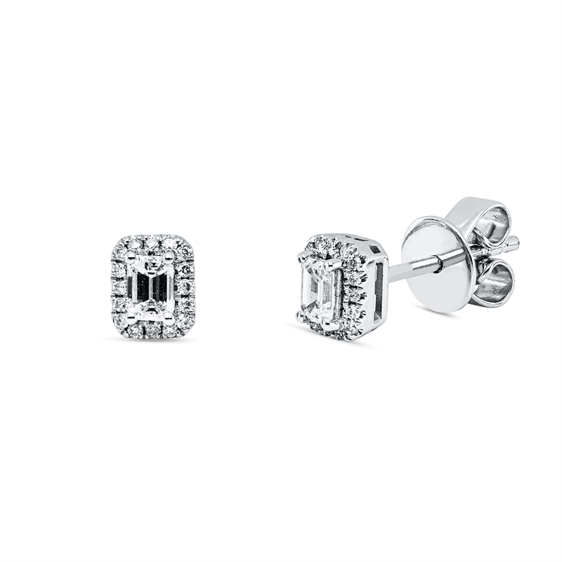 Ohrstecker    aus 750/-18 Karat Weißgold mit 34 Diamanten 0