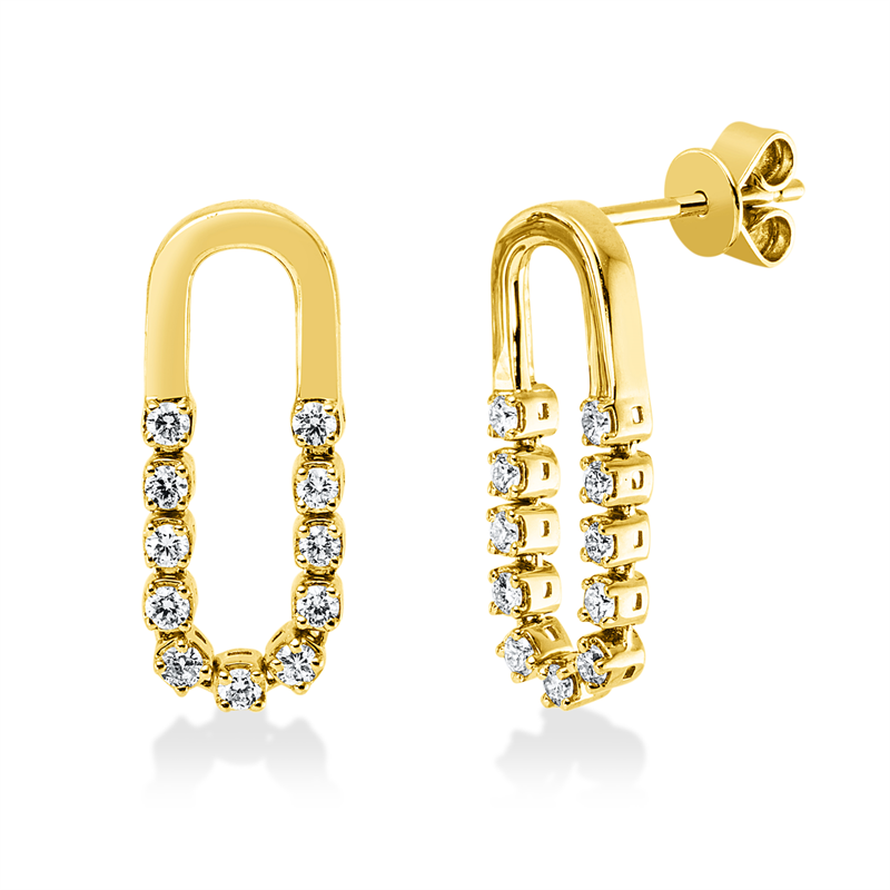 Ohrschmuck    aus 750/-18 Karat Gelbgold mit 22 Diamanten 0