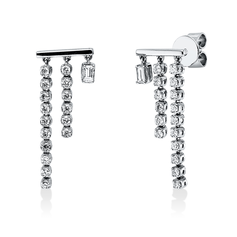 Ohrschmuck    aus 750/-18 Karat Weißgold mit 34 Diamanten 0