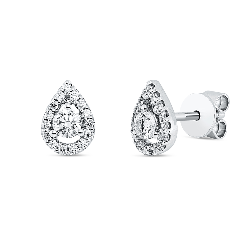 Ohrstecker    aus 750/-18 Karat Weißgold mit 32 Diamanten 0