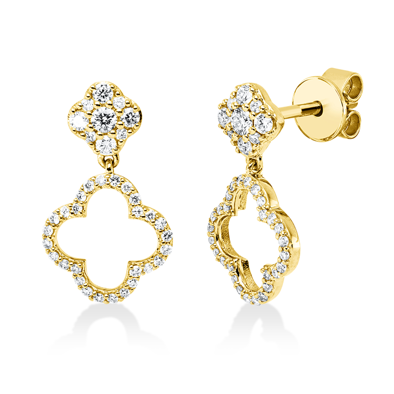 Ohrschmuck    aus 750/-18 Karat Gelbgold mit 74 Diamanten 0