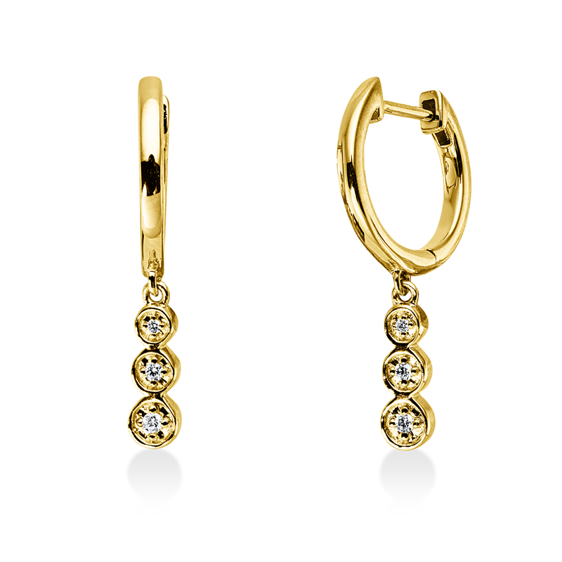 Ohrschmuck    aus 750/-18 Karat Gelbgold mit 6 Diamanten 0