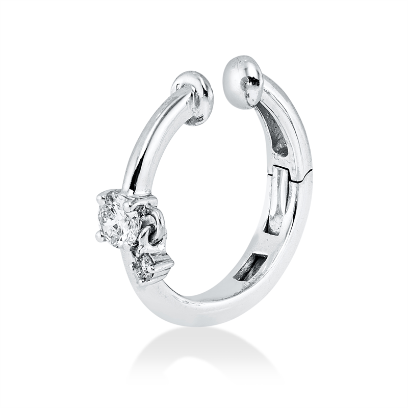 Ohrmanschette    aus 750/-18 Karat Weißgold mit 2 Diamanten 0