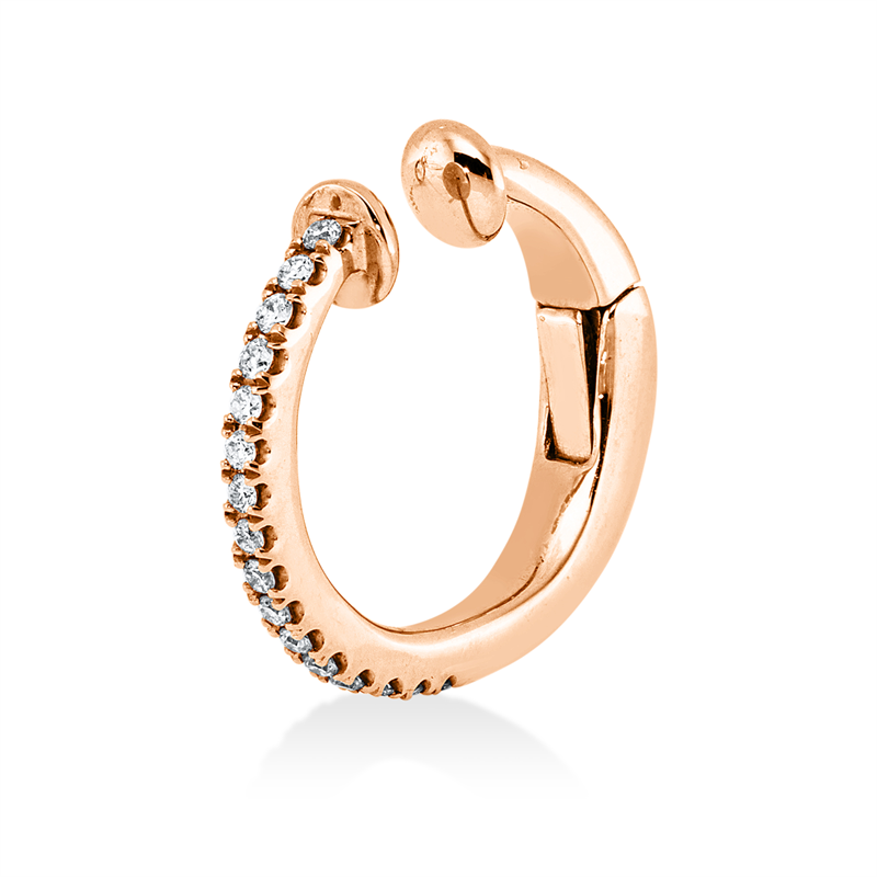 Ohrmanschette    aus 750/-18 Karat Rotgold mit 16 Diamanten 0