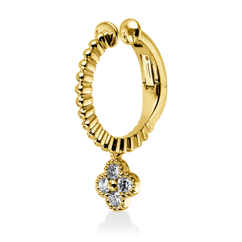 Ohrmanschette    aus 750/-18 Karat Weißgold / Gelbgold mit 4 Diamanten 0