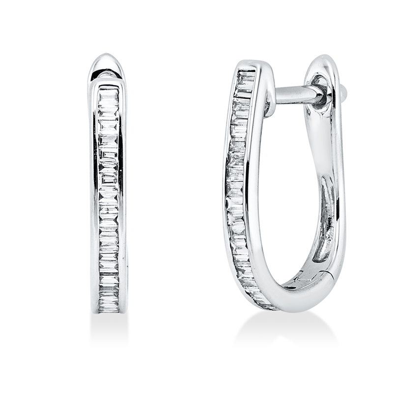 Creolen    aus 585/-14 Karat Weißgold mit 45 Diamanten 0