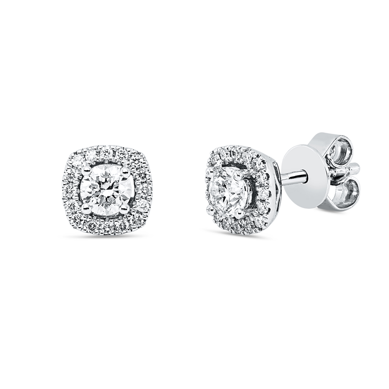 Ohrstecker    aus 585/-14 Karat Weißgold mit 34 Diamanten 0