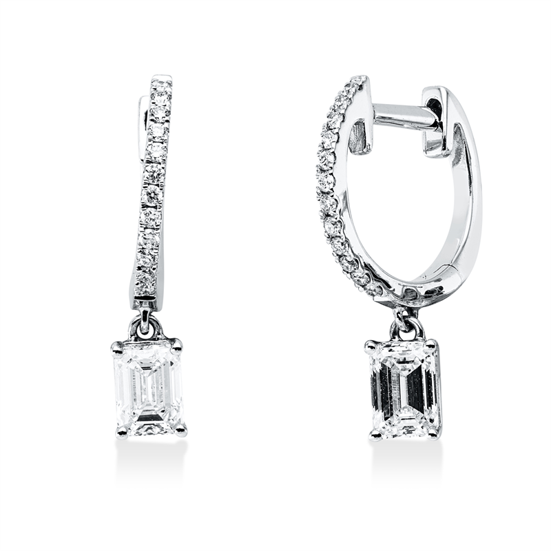 Ohrschmuck    aus 750/-18 Karat Weißgold mit 26 Diamanten 0