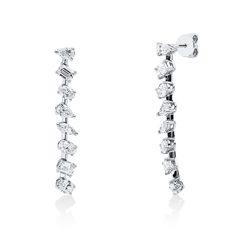 Ohrschmuck    aus 750/-18 Karat Weißgold mit 16 Diamanten 3