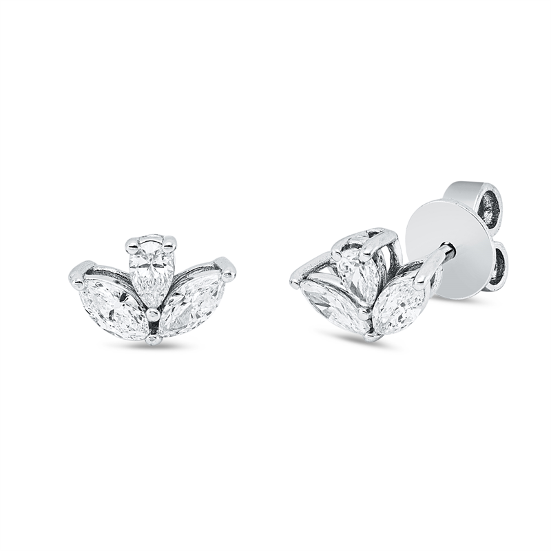 Ohrstecker    aus 750/-18 Karat Weißgold mit 6 Diamanten 0
