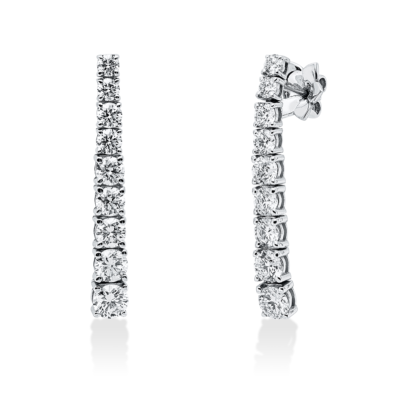 Ohrschmuck    aus 750/-18 Karat Weißgold mit 18 Diamanten 3