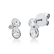 Ohrstecker    aus 750/-18 Karat Weißgold mit 6 Diamanten 0