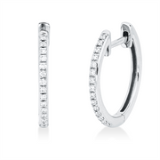 Creolen    aus 750/-18 Karat Weißgold mit 30 Diamanten 0