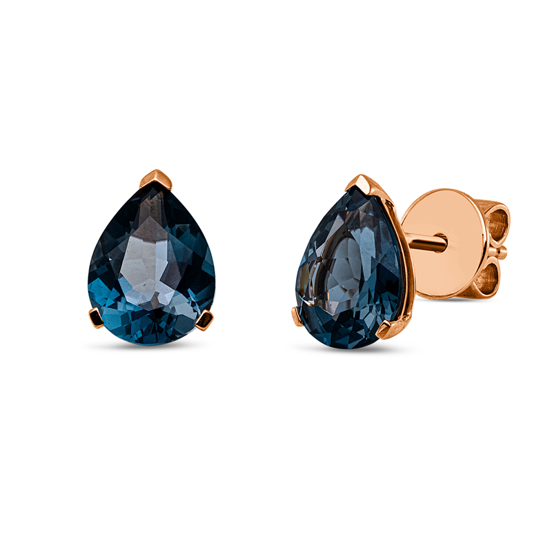 Ohrstecker mit Topas  aus 750/-18 Karat Rotgold  