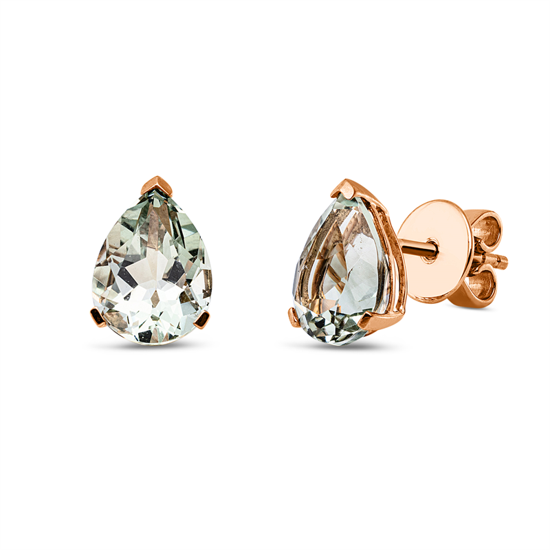 Ohrstecker mit Amethyst  aus 750/-18 Karat Rotgold  