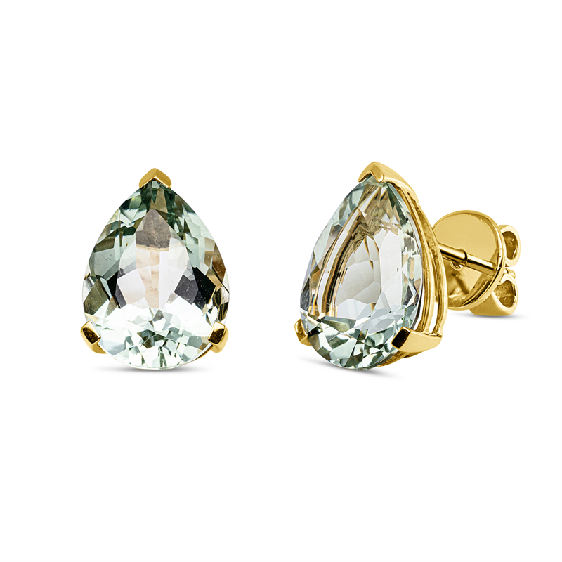 Ohrstecker mit Amethyst  aus 750/-18 Karat Gelbgold  