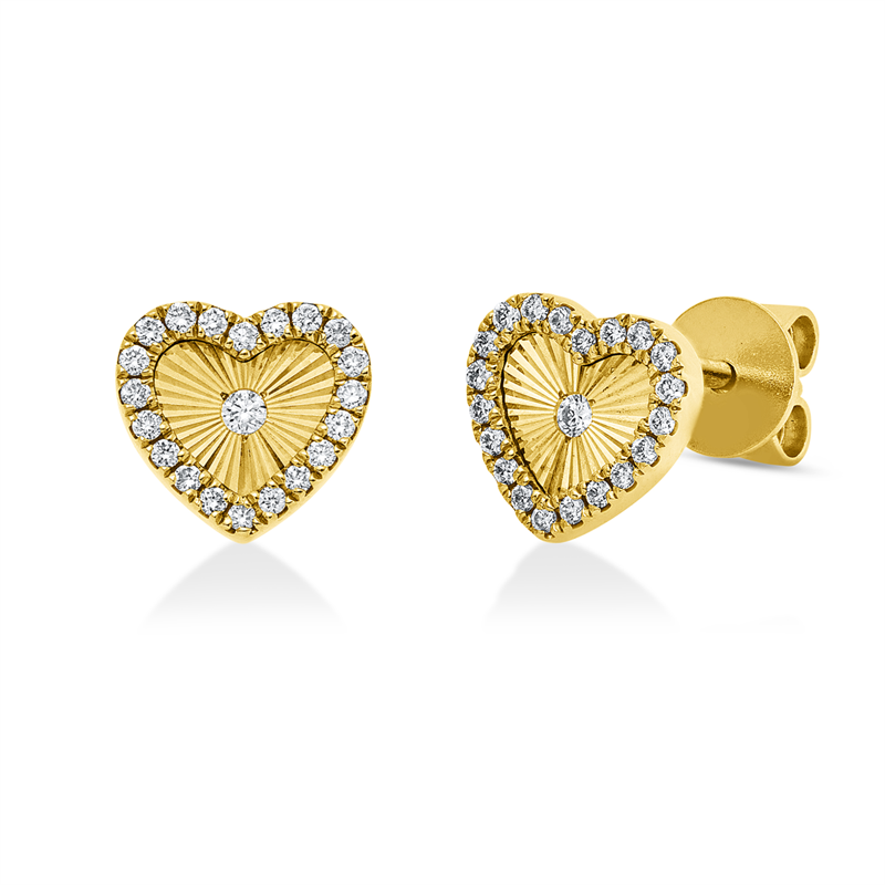 Ohrstecker    aus 750/-18 Karat Gelbgold mit 42 Diamanten 0