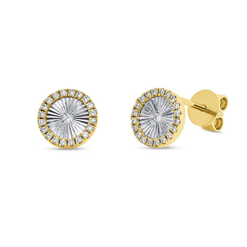 Ohrstecker    aus 750/-18 Karat Gelbgold / Weißgold mit 42 Diamanten 0