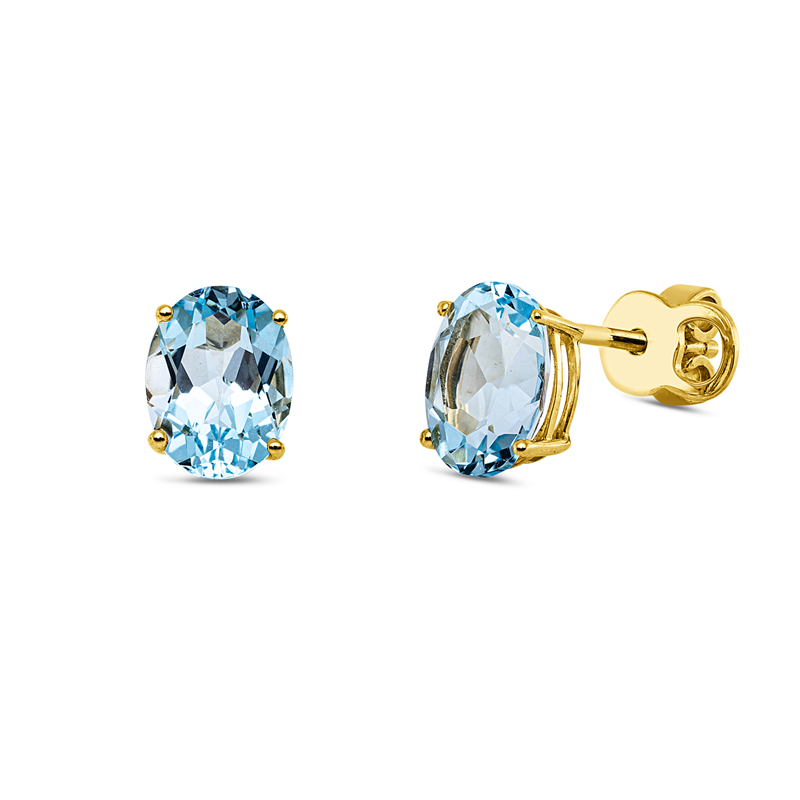 Ohrstecker mit Topas  aus 750/-18 Karat Gelbgold  