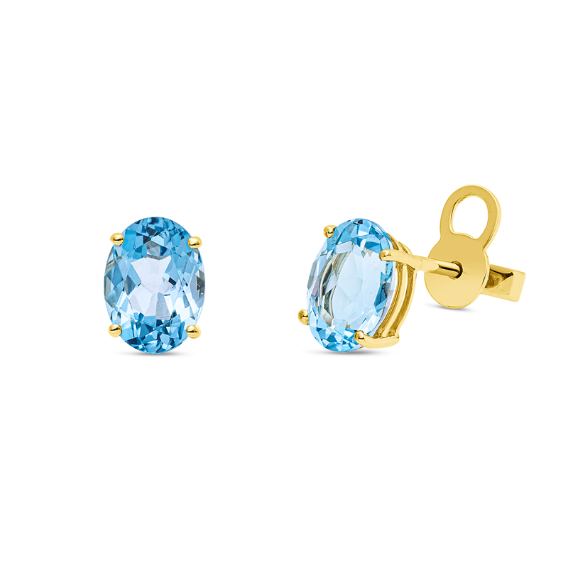 Ohrstecker mit Topas  aus 750/-18 Karat Gelbgold  