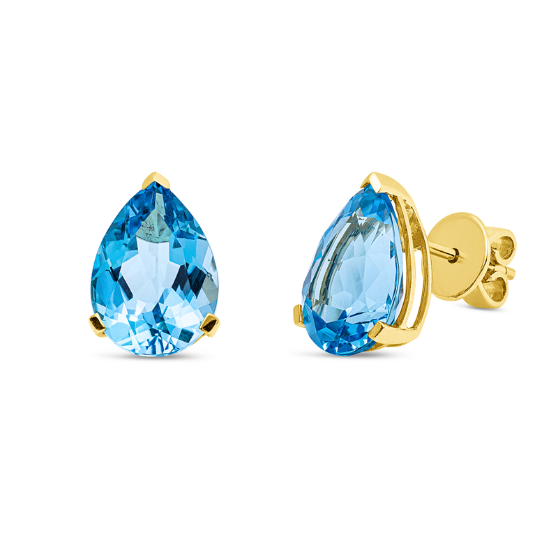 Ohrstecker mit Topas  aus 750/-18 Karat Gelbgold  
