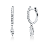 Ohrschmuck    aus 750/-18 Karat Weißgold mit 20 Diamanten 0