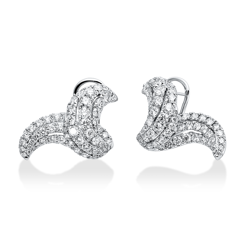 Ohrschmuck    aus 750/-18 Karat Weißgold mit 138 Diamanten 3