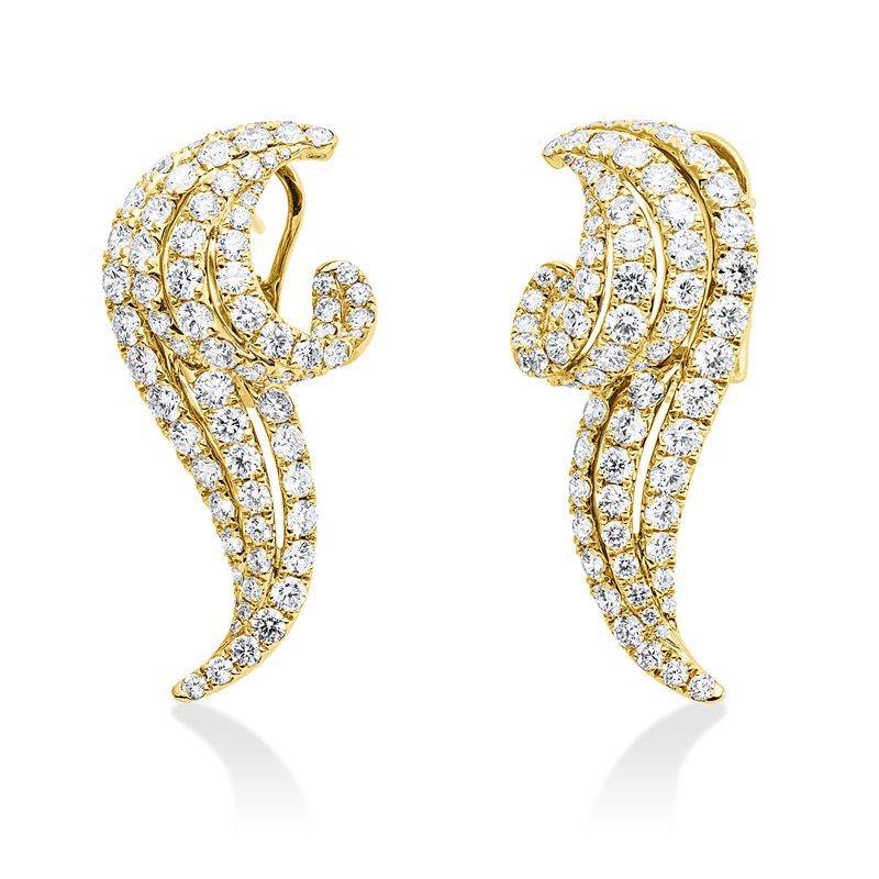 Ohrschmuck    aus 750/-18 Karat Gelbgold mit 156 Diamanten 5