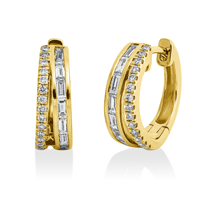 Ohrmanschette    aus 750/-18 Karat Gelbgold mit 30 Diamanten 0