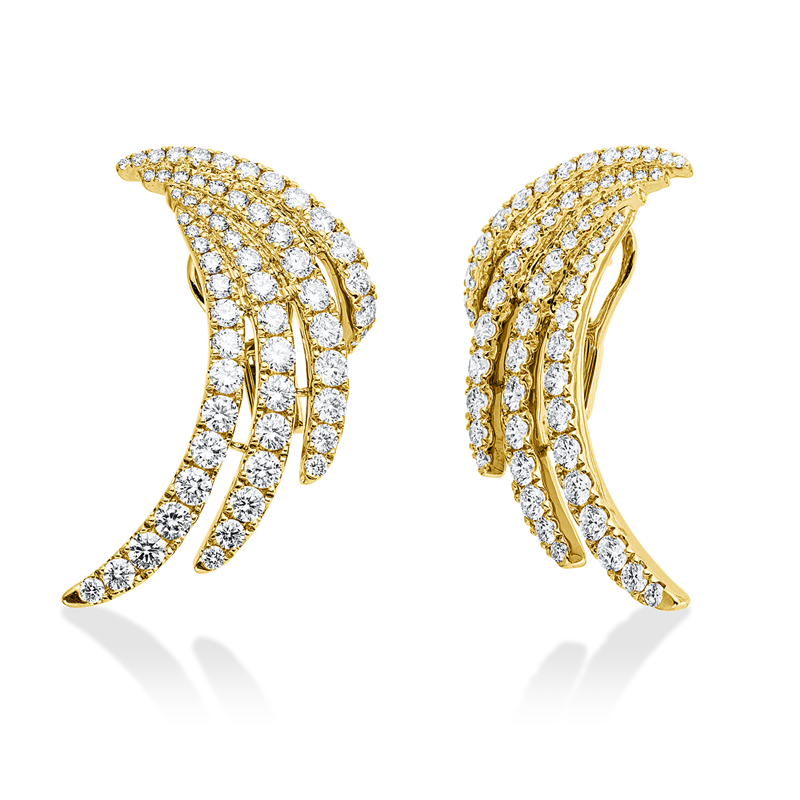 Ohrschmuck    aus 750/-18 Karat Gelbgold mit 118 Diamanten 3