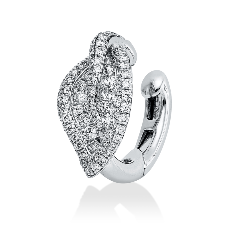 Ohrmanschette    aus 750/-18 Karat Weißgold mit 103 Diamanten 0