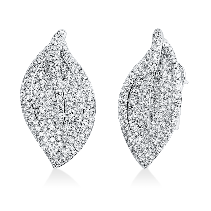 Ohrschmuck    aus 750/-18 Karat Weißgold mit 412 Diamanten 4